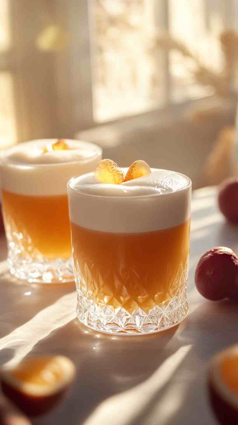 Lemon-Amaretto Sour with Honey and Egg White