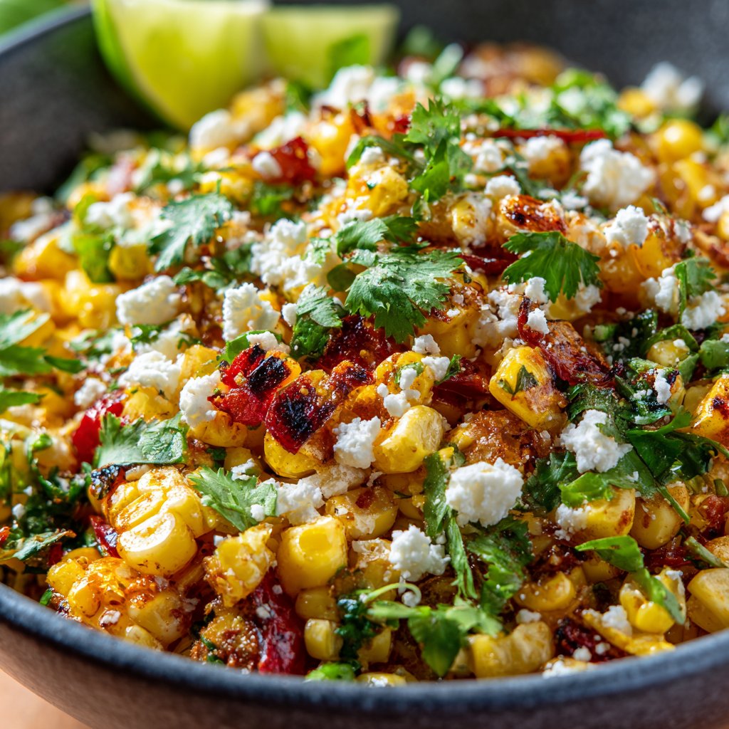 Charred Street-Style Corn Salad with Cotija and Lime
