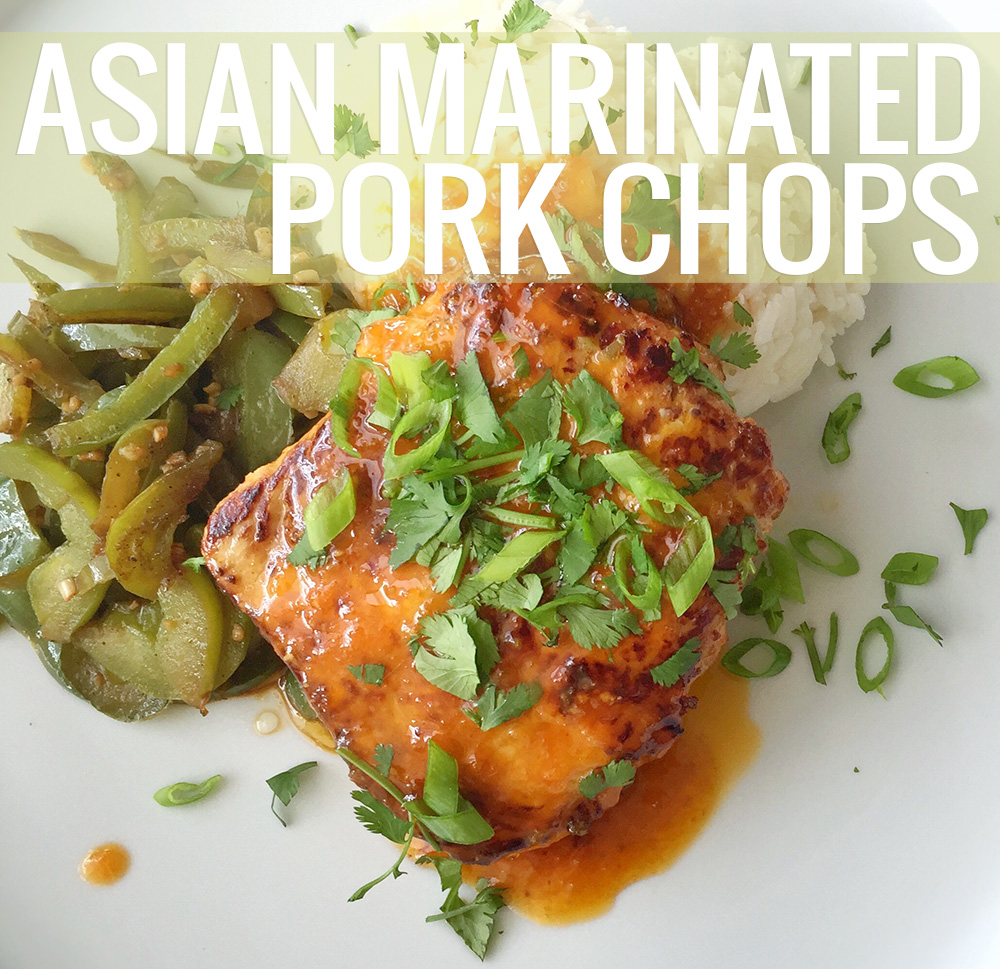 Stir-Fried Asian Marinated Pork Chops with Orange and Sriracha Glaze