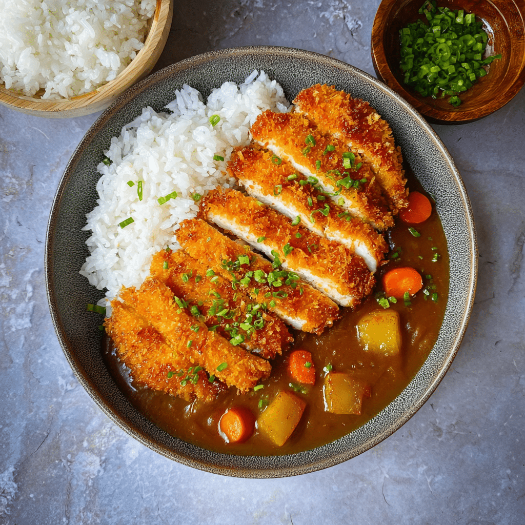 Chicken Katsu Curry with Carrot and Potato