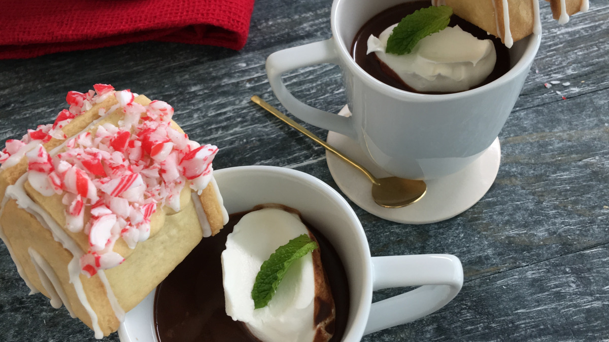 Cinnamon-Spiced Hot Chocolate with Whipped Maple Cream