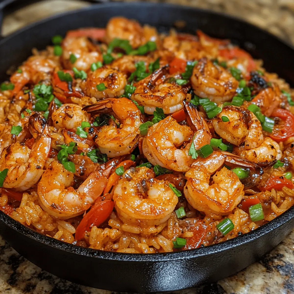 One-Pot Spicy Cajun Shrimp and Rice Skillet