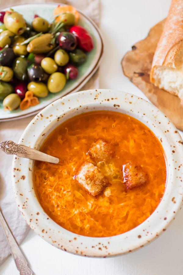 Spanish-Style Garlic and Tomato Soup