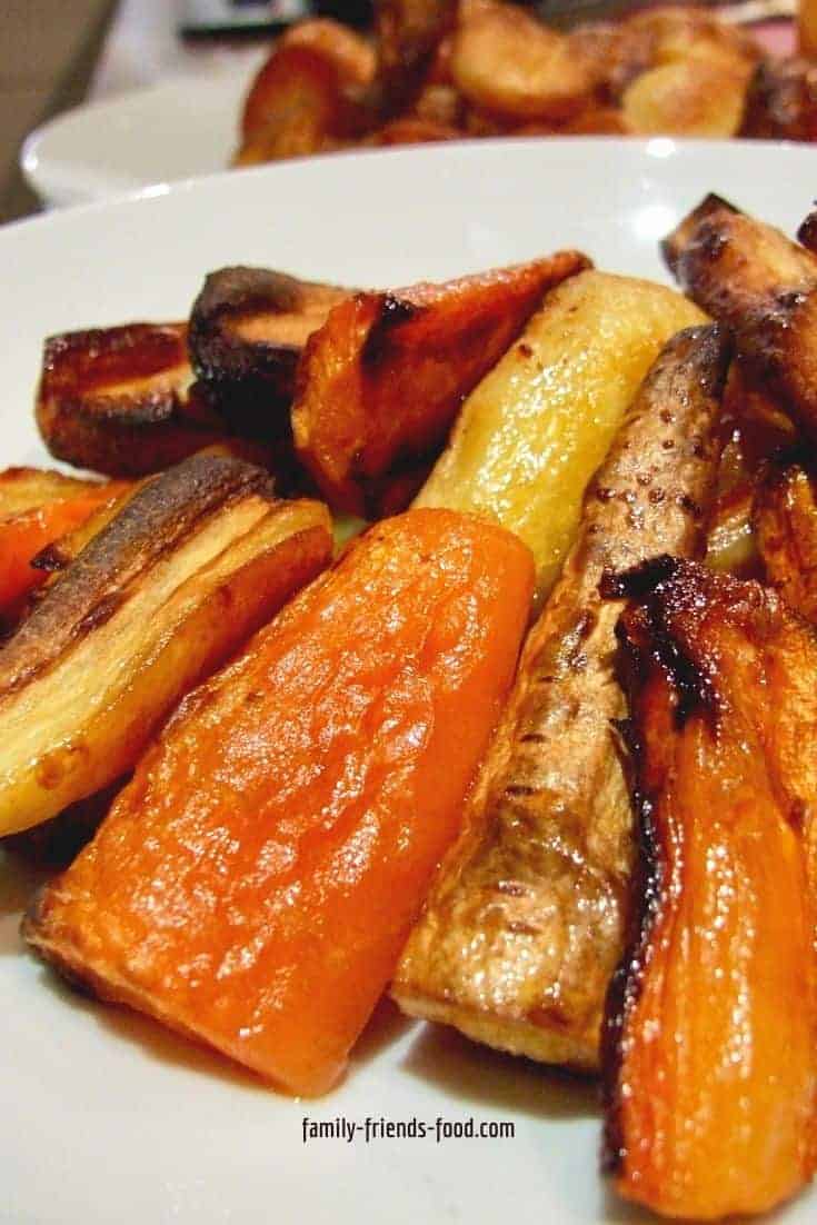 Maple-Cinnamon Roasted Carrots and Parsnips with Toasted Pecans