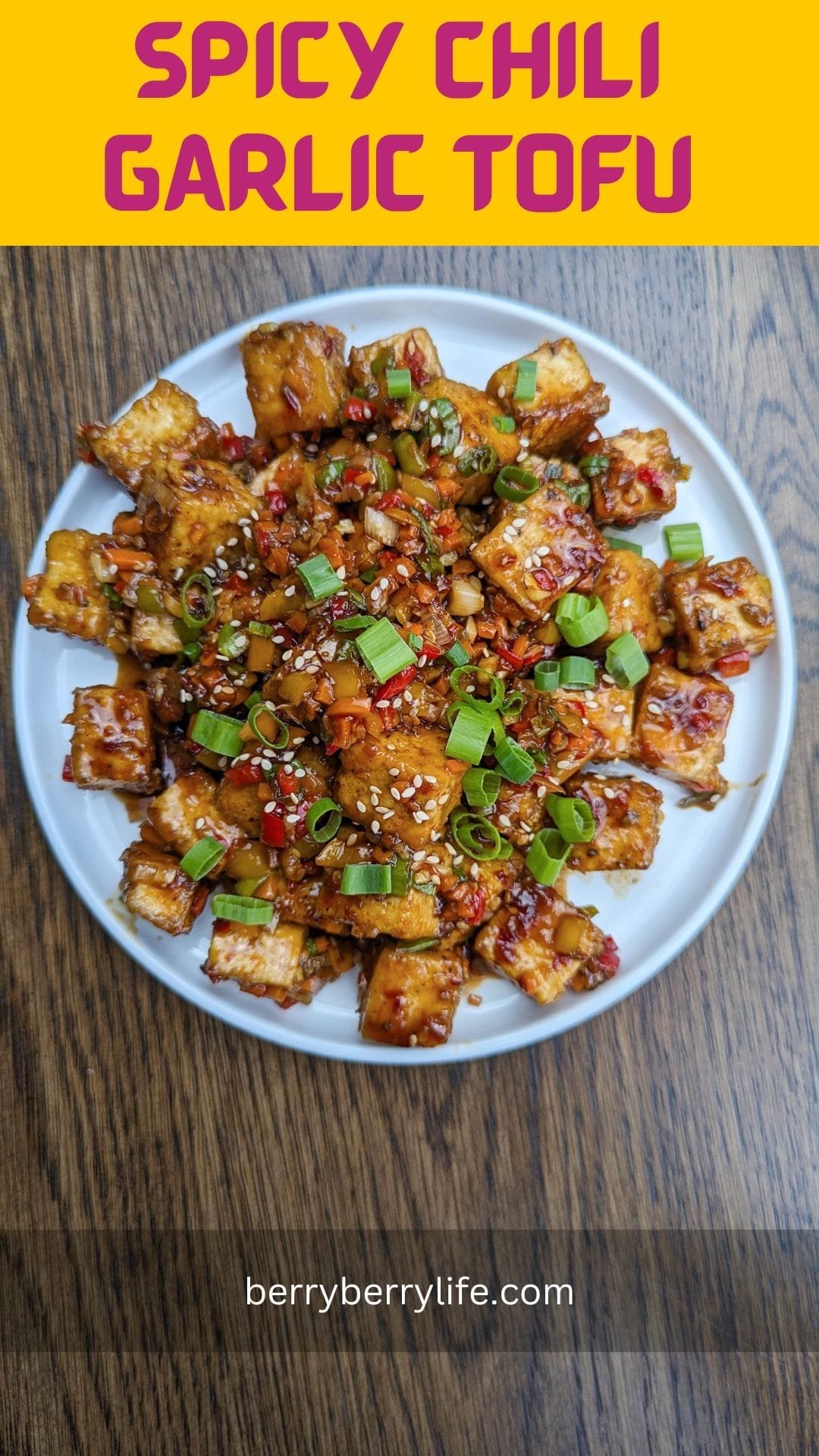 Spicy Korean-Style Stir-Fried Tofu with Garlic and Chili