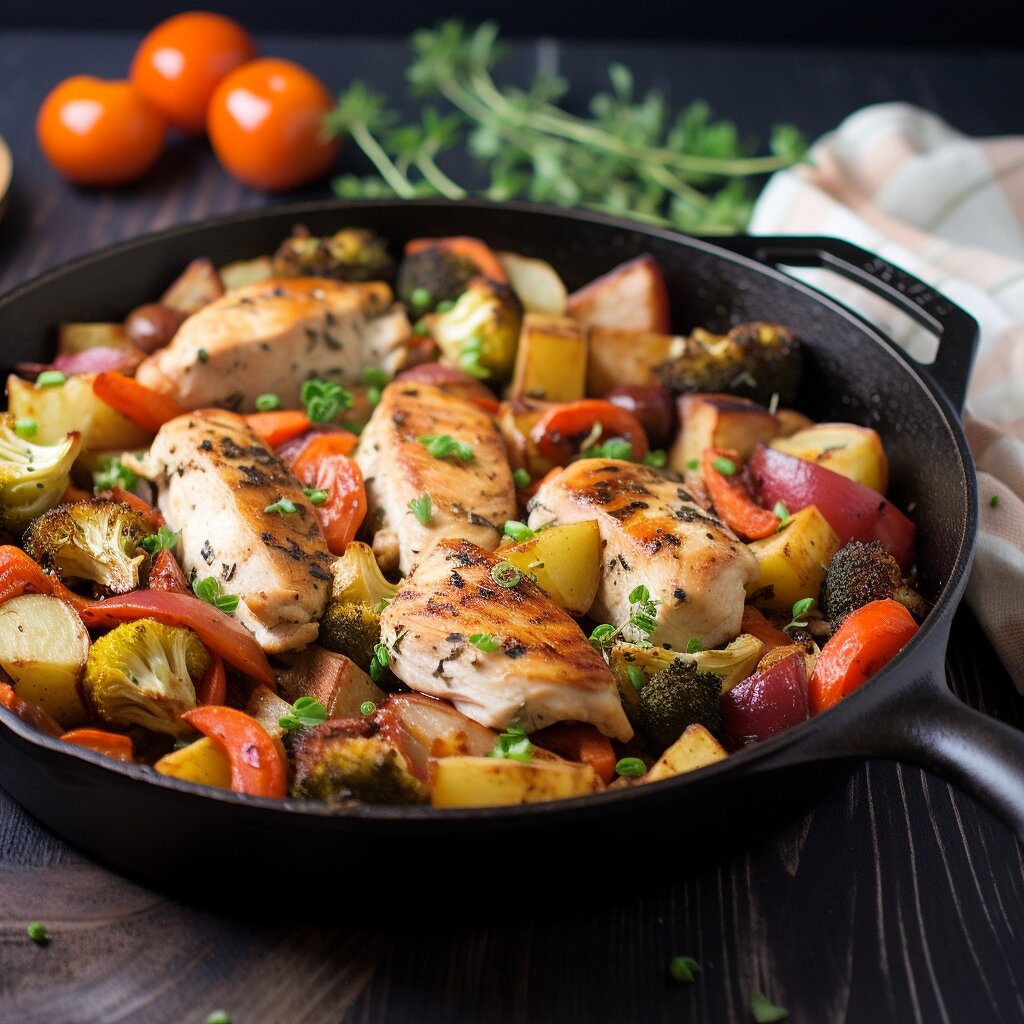 XML-Formatted Chicken and Vegetable Skillet
