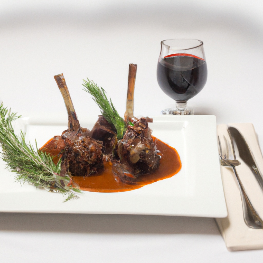 Savory Braised Lamb Shanks with Red Wine and Rosemary
