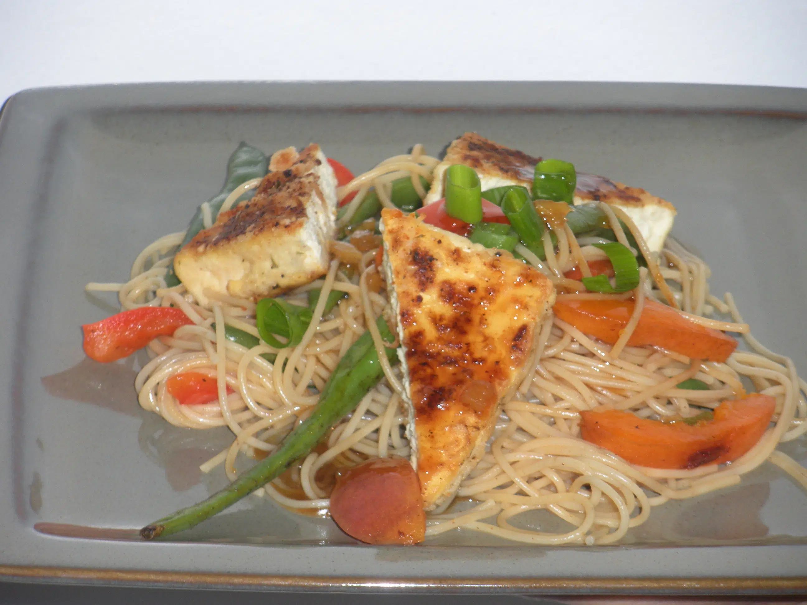 High-Rise Vegetable Stir Fry with Tofu and Ginger