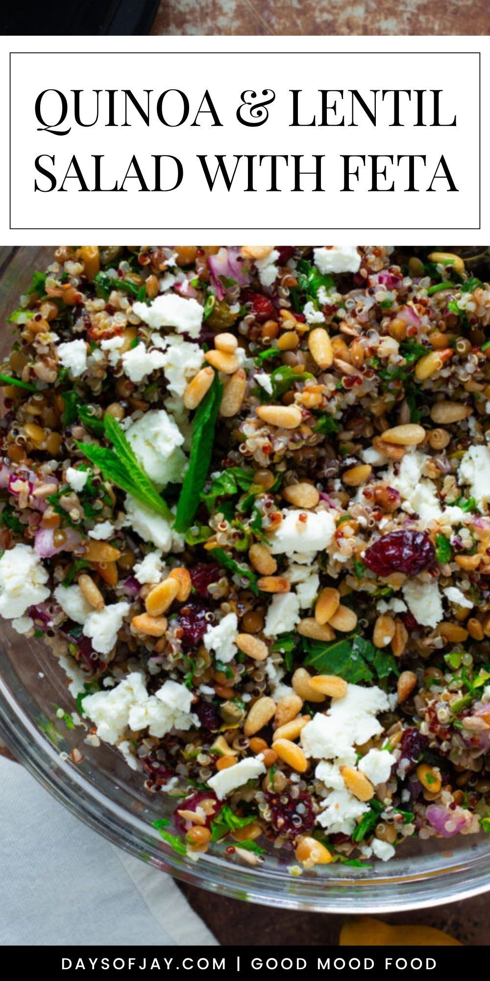 Vegetarian Lentil and Quinoa Salad with Citrus Vinaigrette