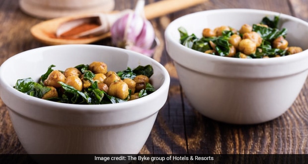 Warm Chickpea and Spinach Salad with Lemon-Tahini Dressing