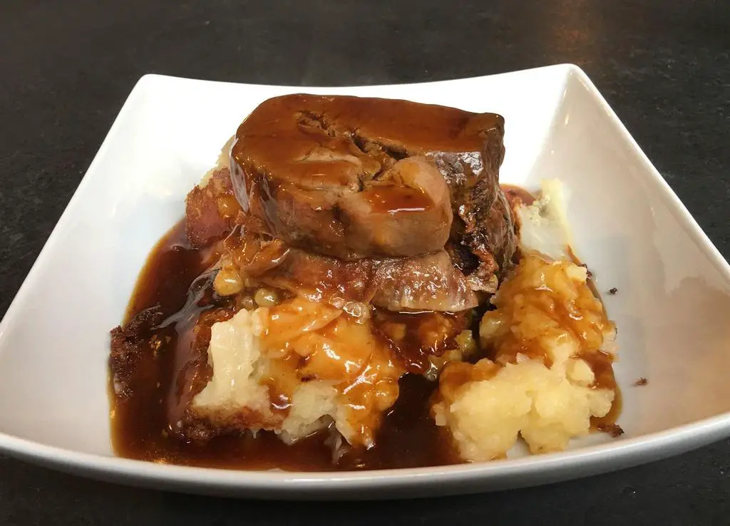 Baked Herb-Rubbed Brisket with Matzo Ball Gravy