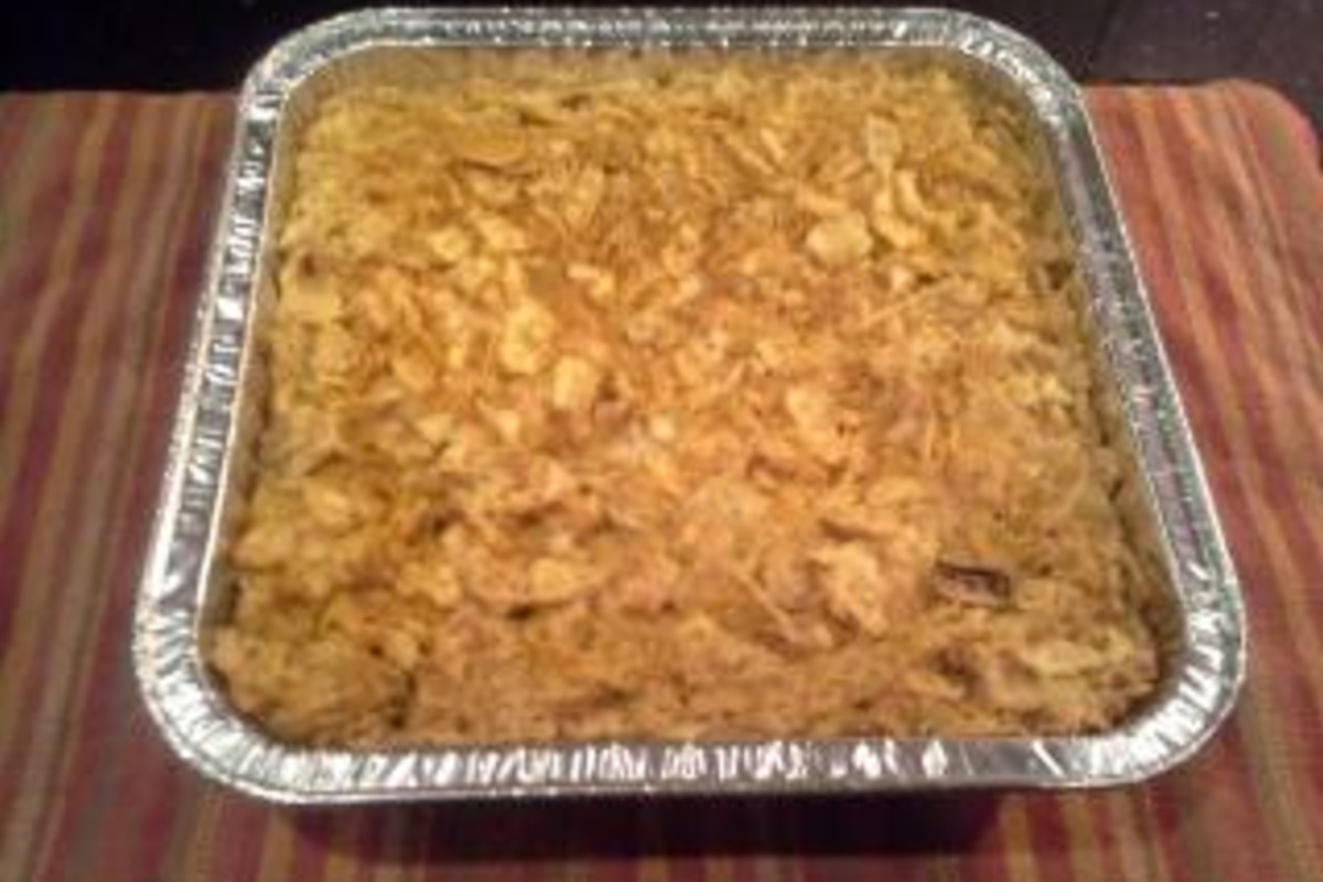 Herbed Egg Matzo Kugel with Caramelized Onions