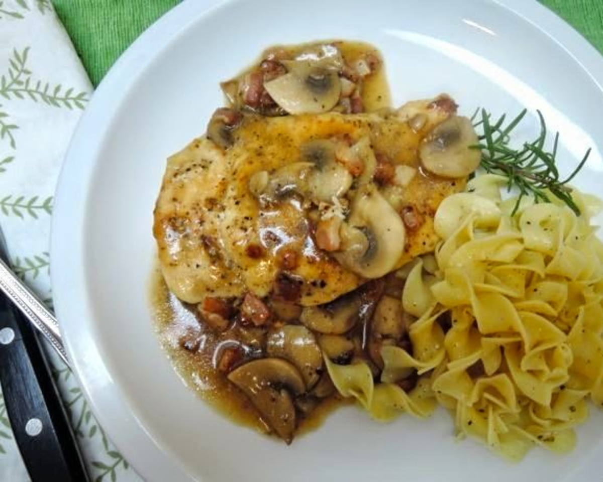 Pan-Seared Chicken with North Oaks Wild Mushroom Sauce