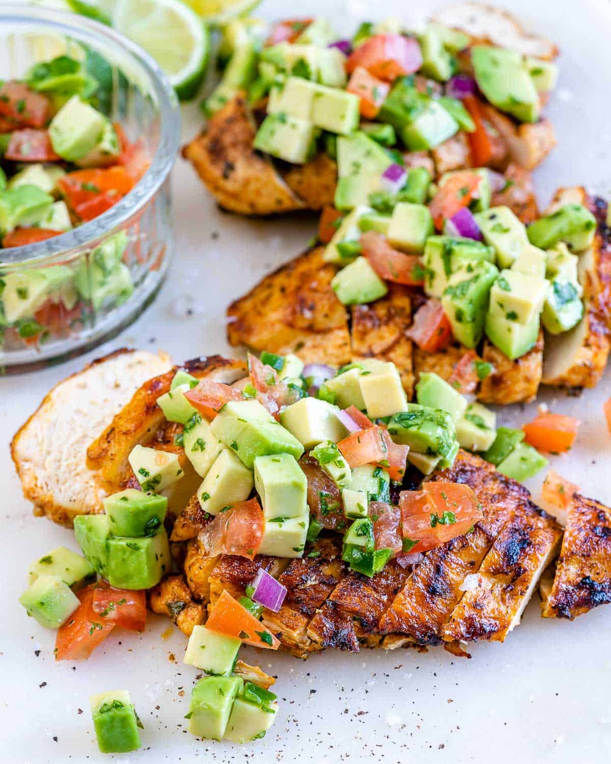 Garlic-Lime Grilled Chicken with Avocado Salsa