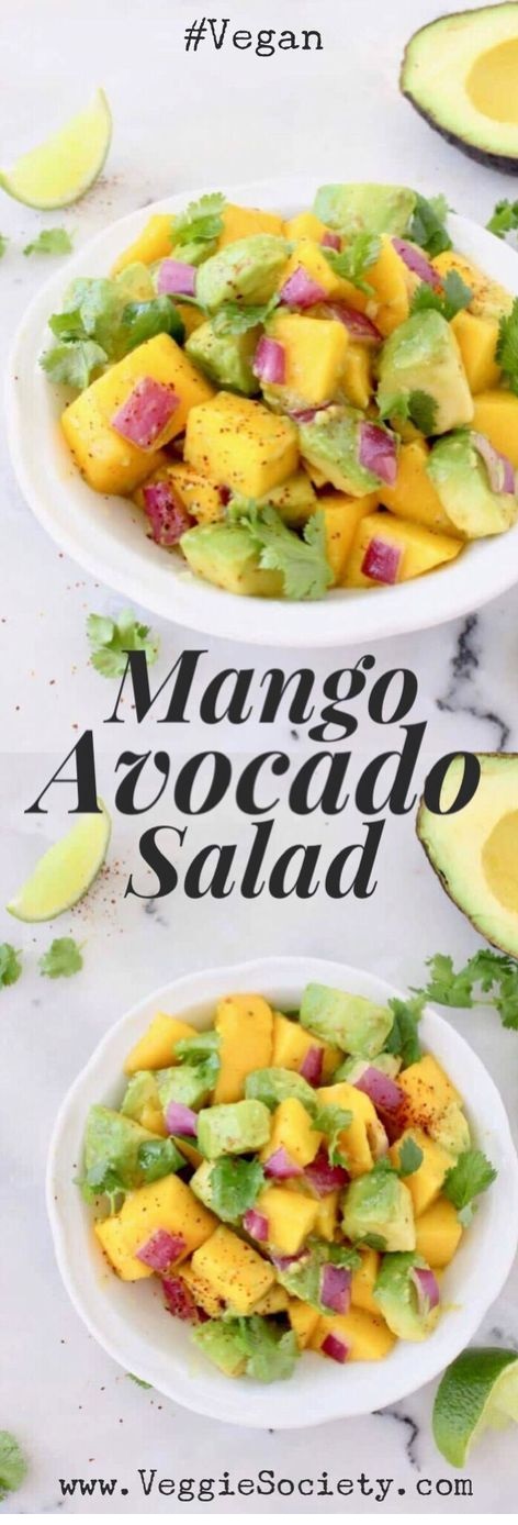 Mango and Avocado Summer Salad with Cilantro-Lime Dressing