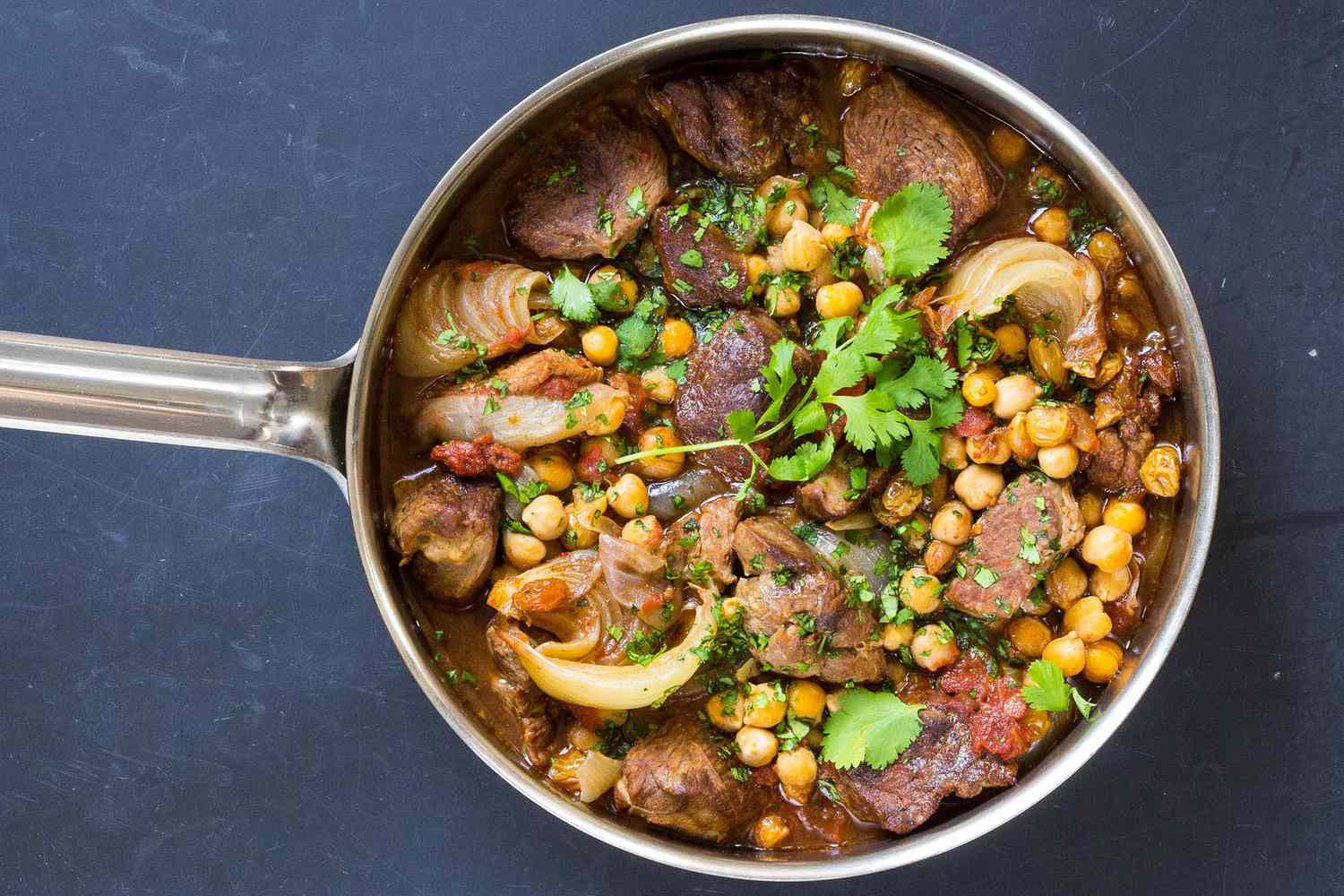Slow-Simmered Lamb and Chickpea Stew with Cinnamon and Tomato