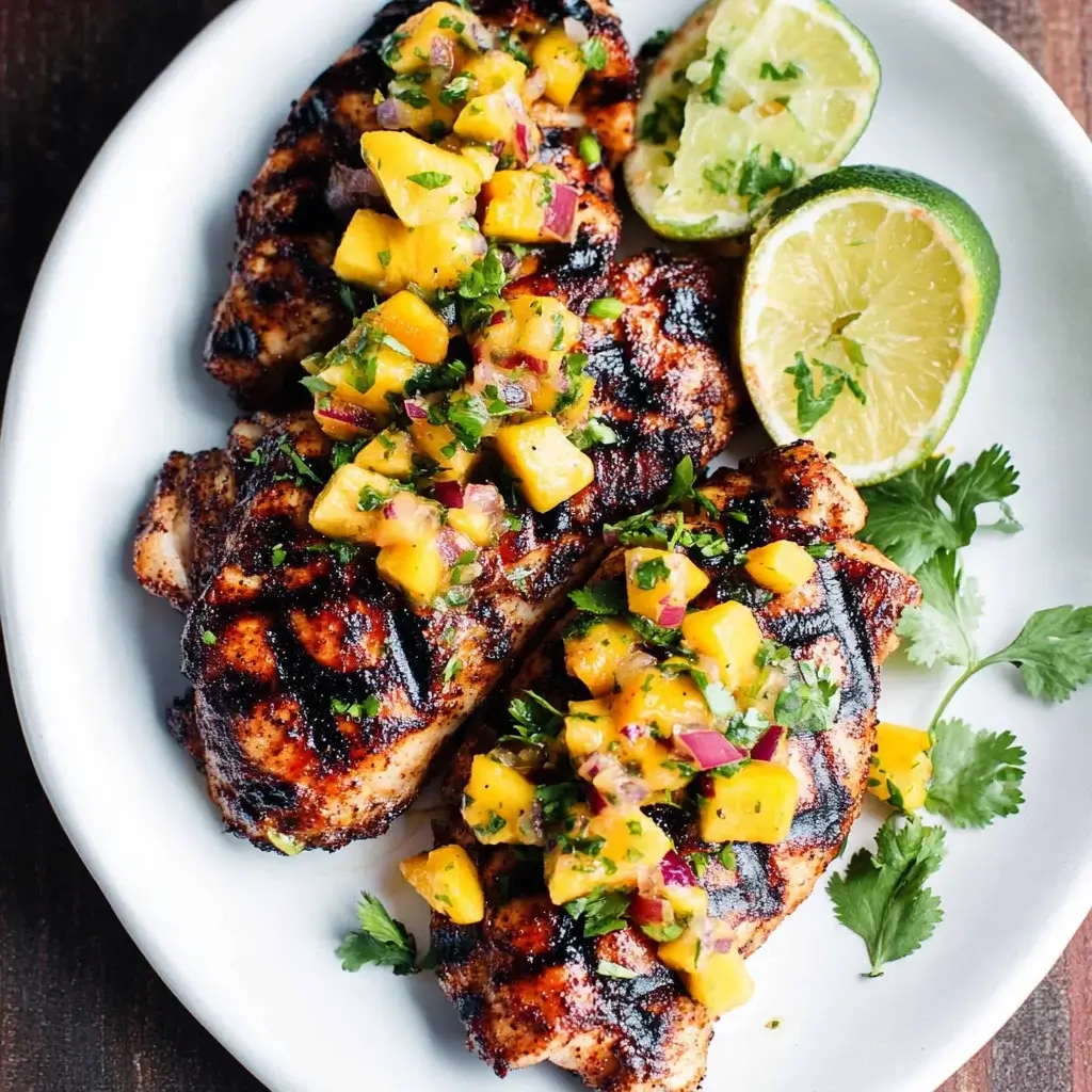 Jerk-Spiced Grilled Chicken with Mango Salsa