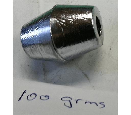Custom Molded Lead Sinker with VMC Hook Attachment
