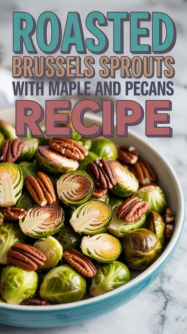 Maple-Glazed Roasted Brussels Sprouts with Toasted Pecans