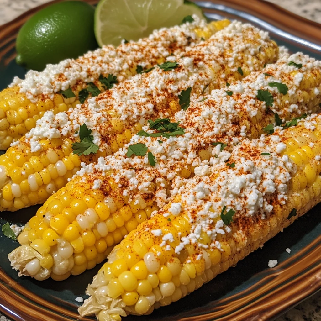 Crispy Mexican Street Corn with Lime and Cotija Cheese