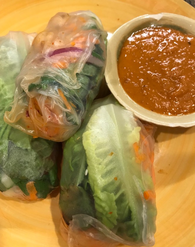 Vietnamese Shrimp and Pork Spring Rolls with Peanut Dipping Sauce