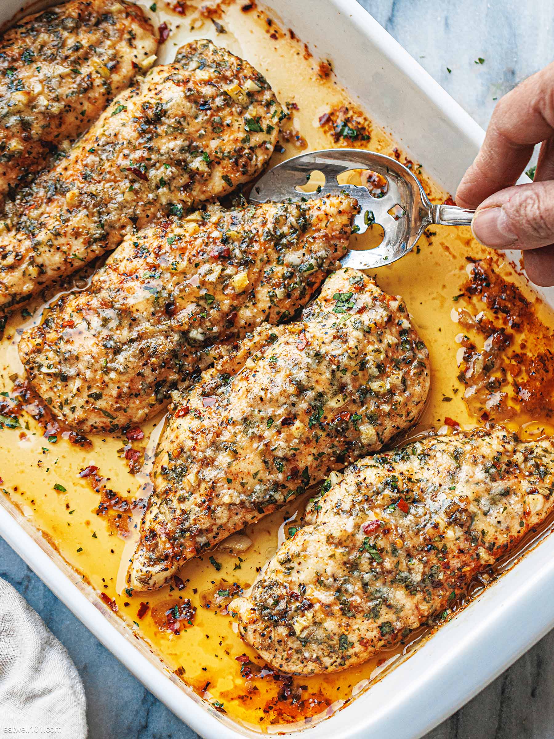 Herb-Roasted Chicken with Garlic Butter and Parmesan
