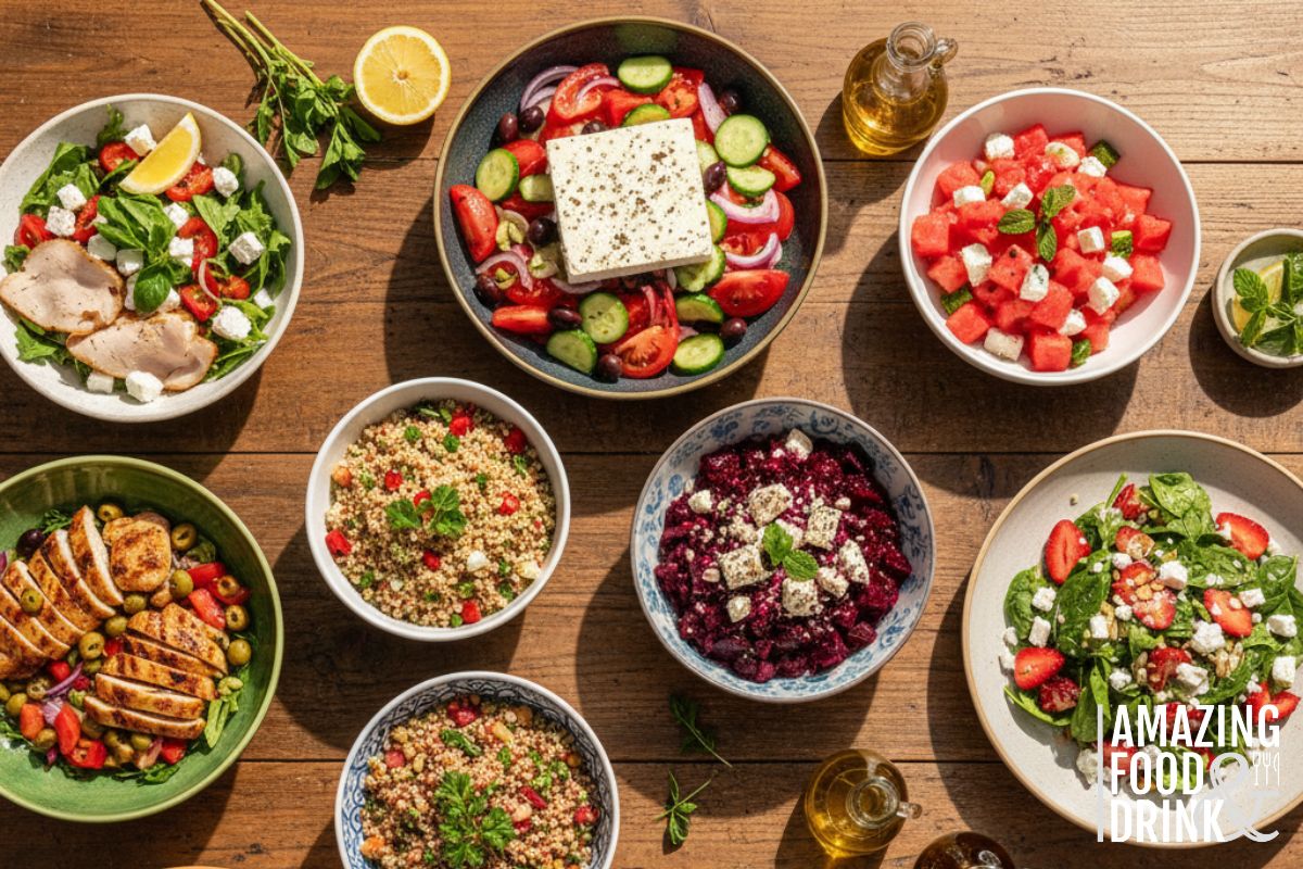 Lemon-Infused Greek Salad with Kalamata Olives and Feta