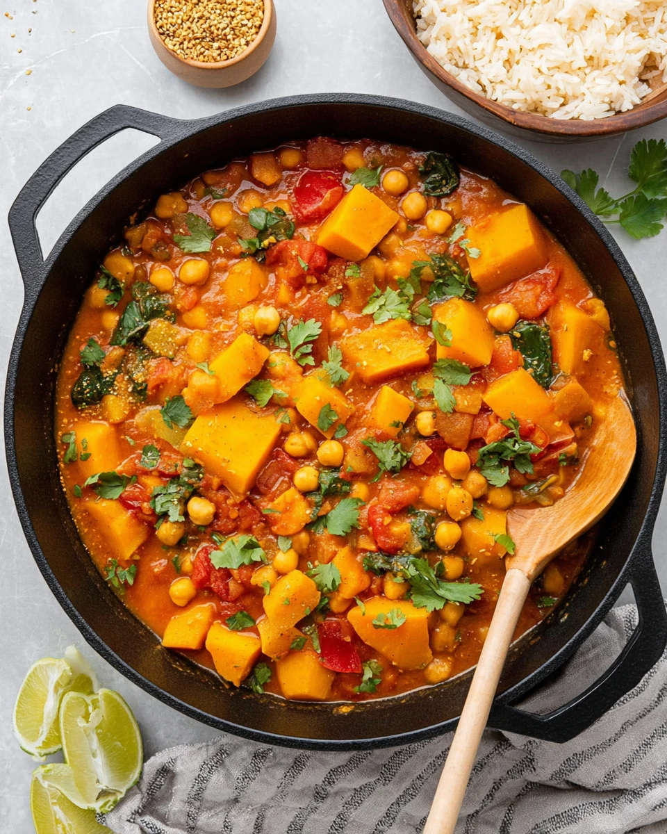 Spiced Pumpkin and Chickpea Stew with Turmeric and Garam Masala