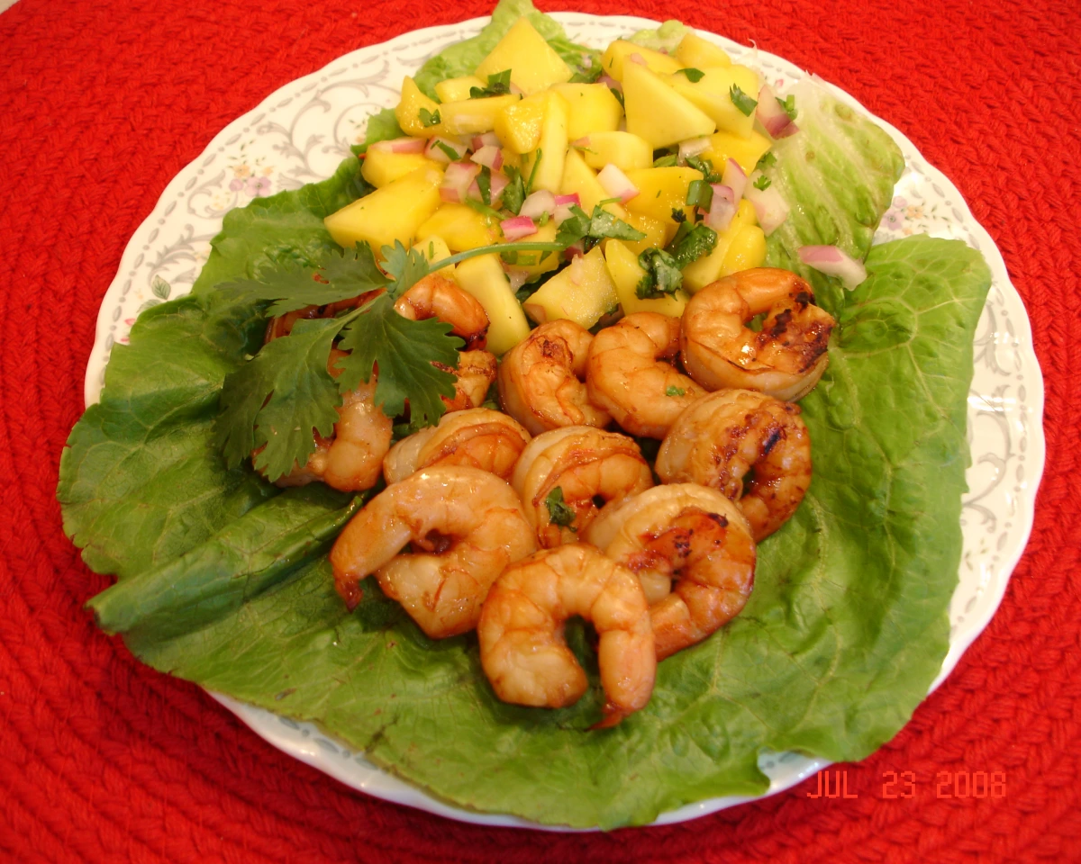 Spiced Caribbean Shrimp with Tropical Mango Salsa