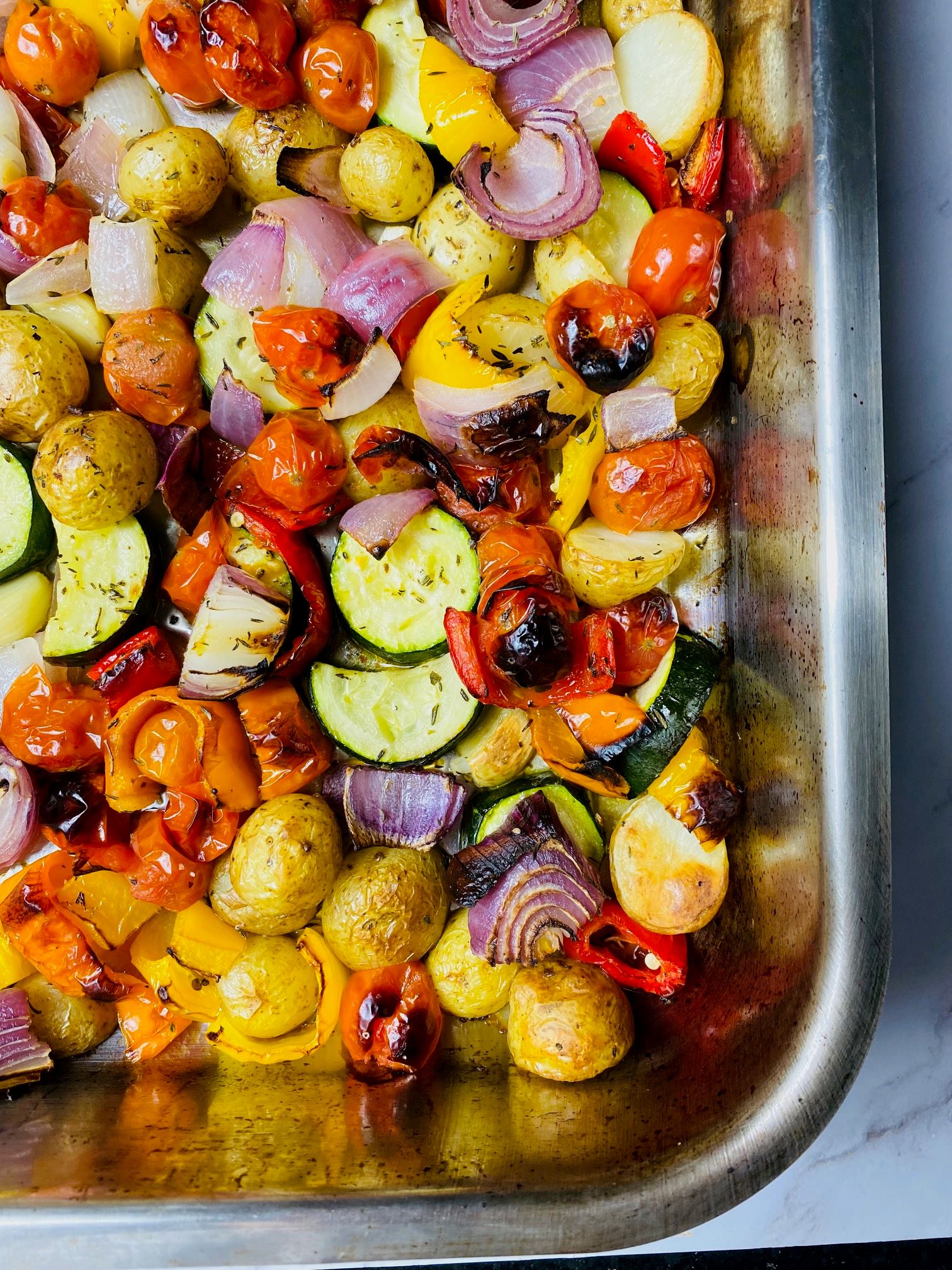Oven-Roasted Mediterranean Vegetables with Za'atar