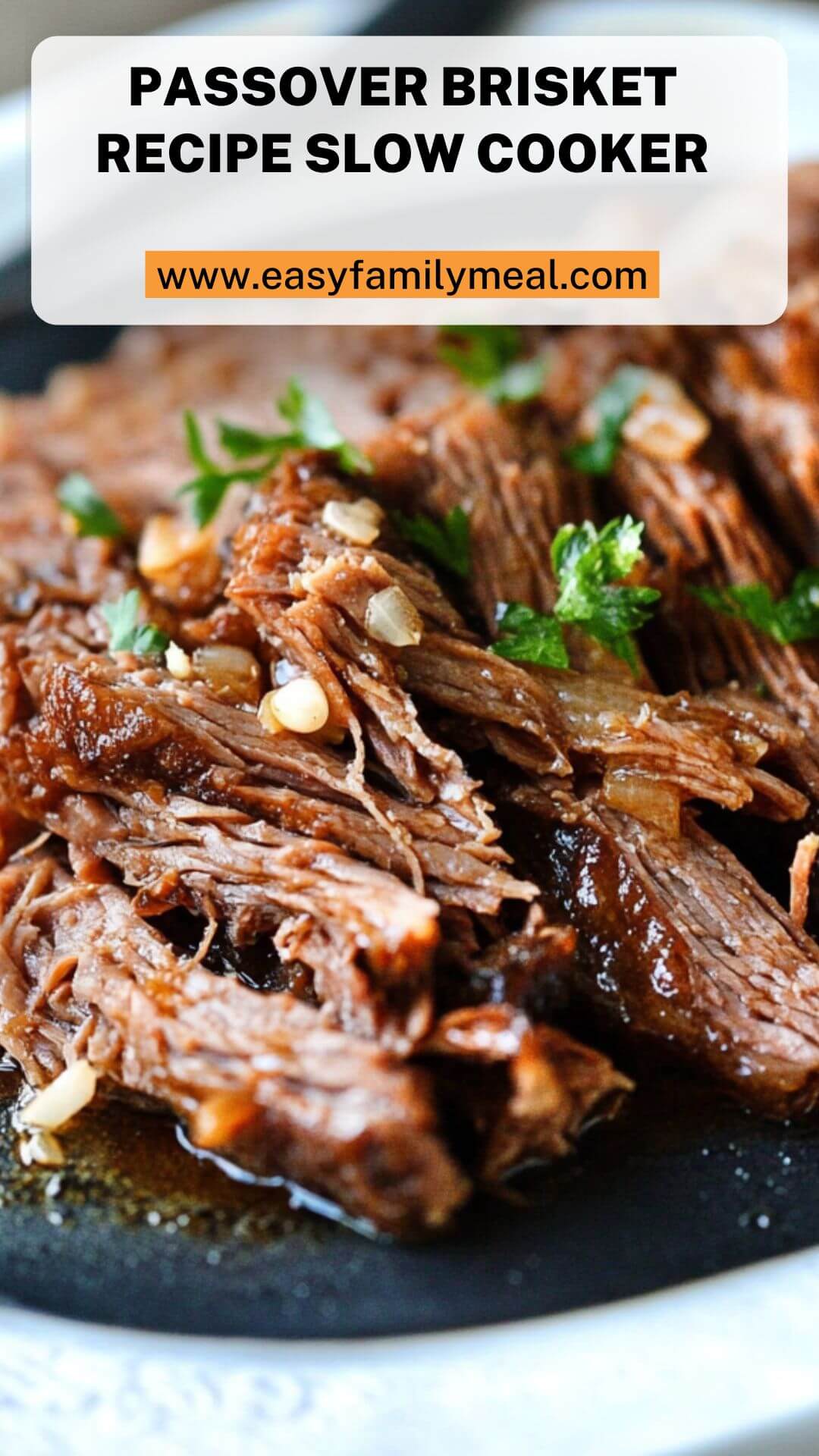 Simmered Braised Brisket with Onions and Garlic for Passover