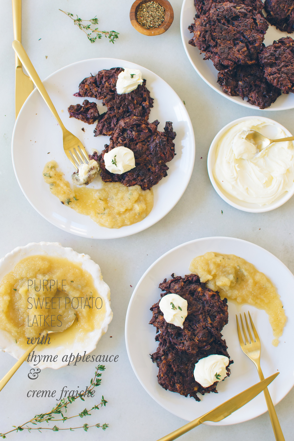 Matzo Meal-Crusted Sweet Potato Latkes with Applesauce