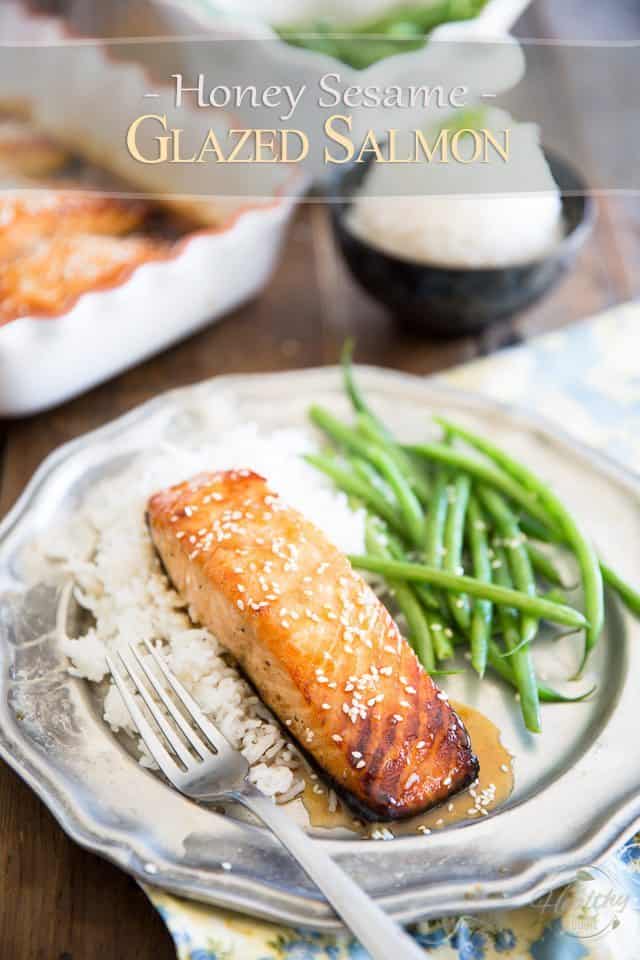 Honey-Garlic Glazed Salmon with Sesame Green Beans
