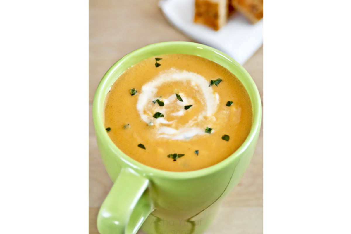 Orange and Cardamom Glazed Carrot Soup