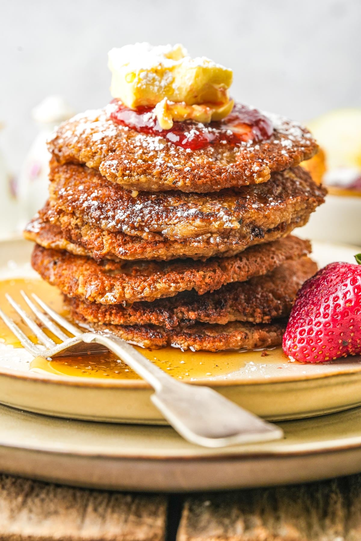 Matzo Meal Pancakes with Date Syrup Drizzle