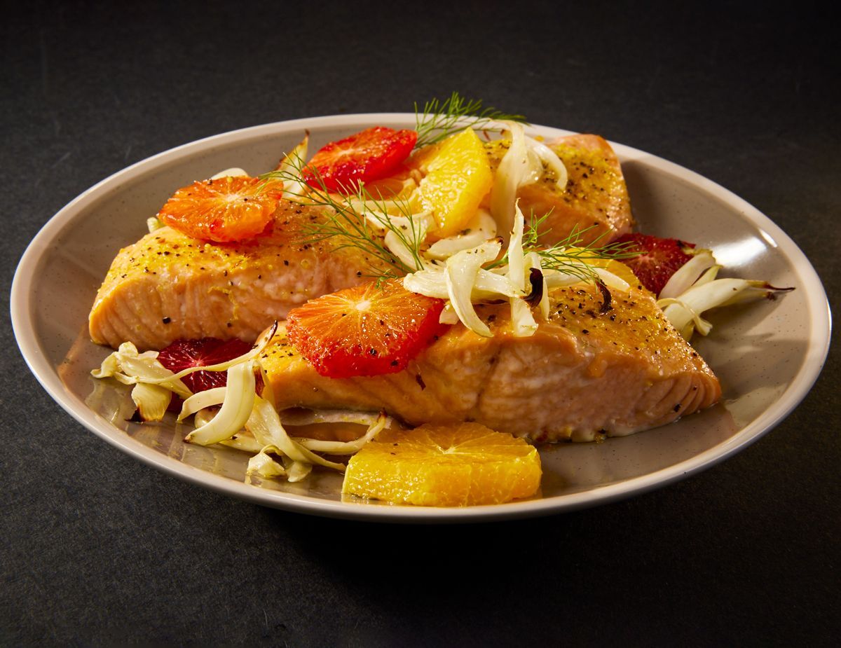 Pan-Seared Salmon with Citrus and Fennel Salad