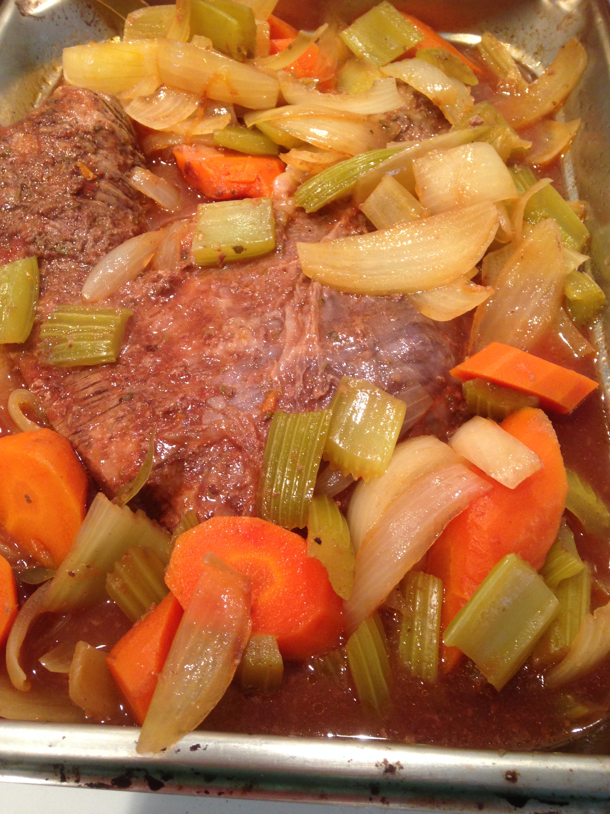 Slow-Simmered Brisket with Onions and Carrots