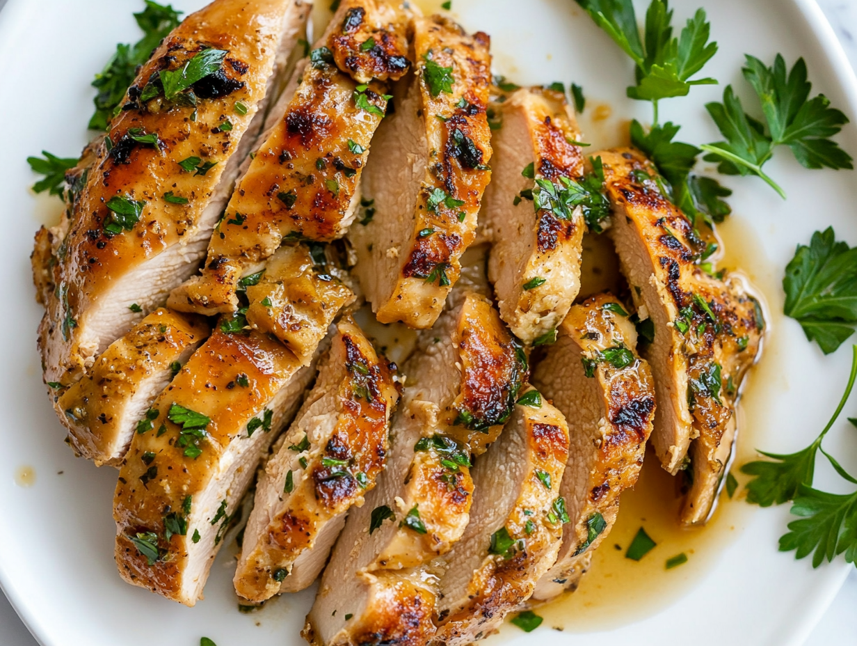 Pan-Seared Chicken with Fresh Herb and Garlic Butter