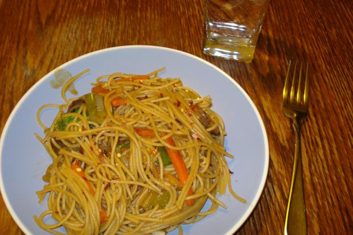 Spicy Thai Street Noodles with Tamarind and Peanuts