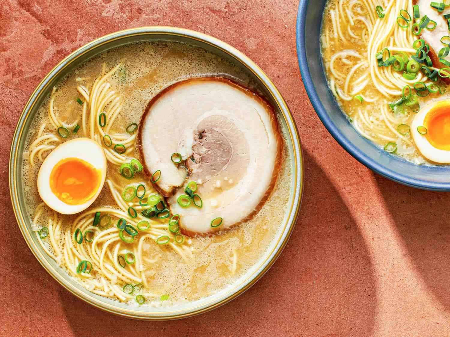 Tonkotsu-Inspired Pork Ramen Broth with Soft-Boiled Egg