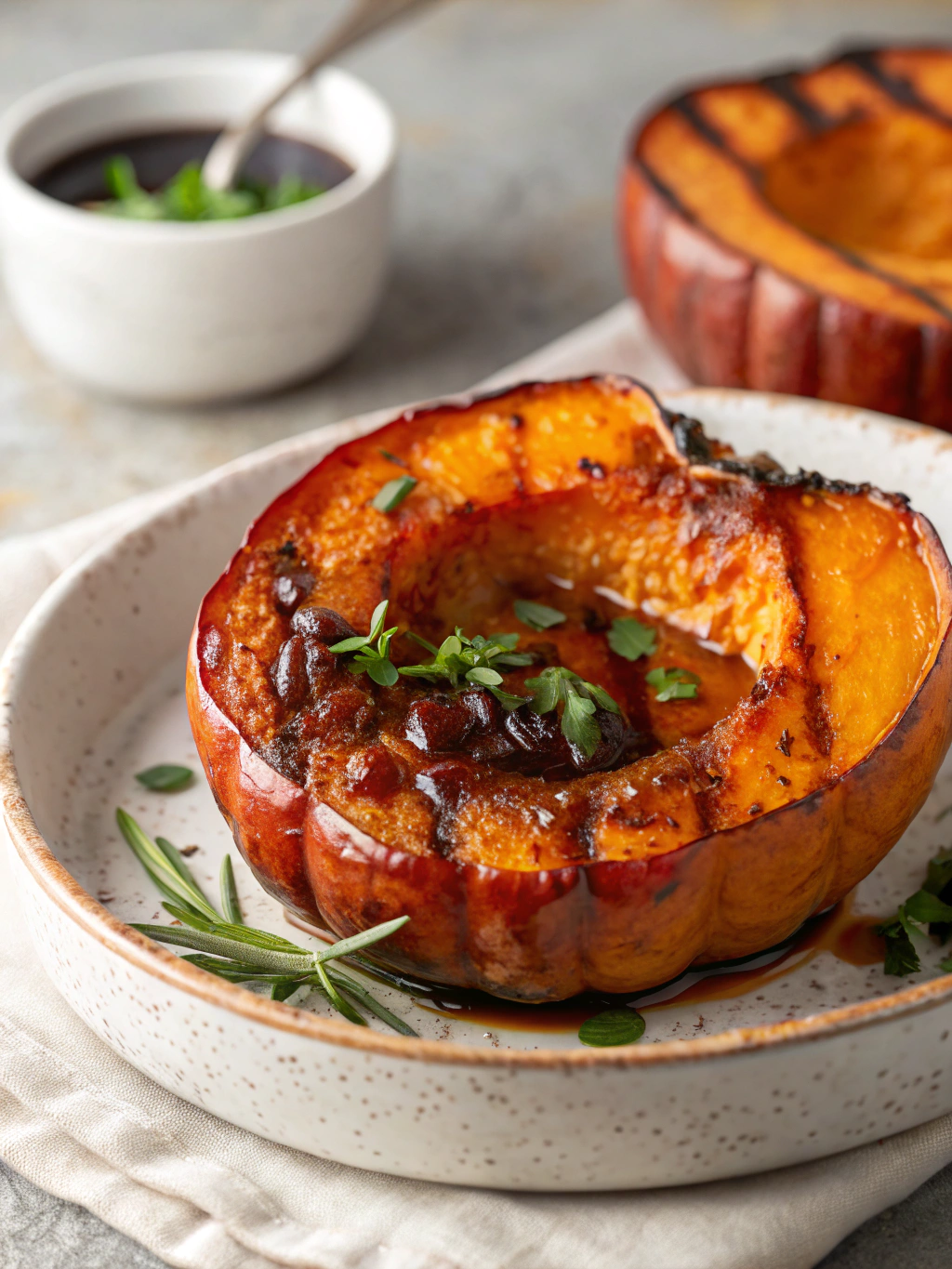 Miso-Glazed Roasted Pumpkin with Toasted Sesame