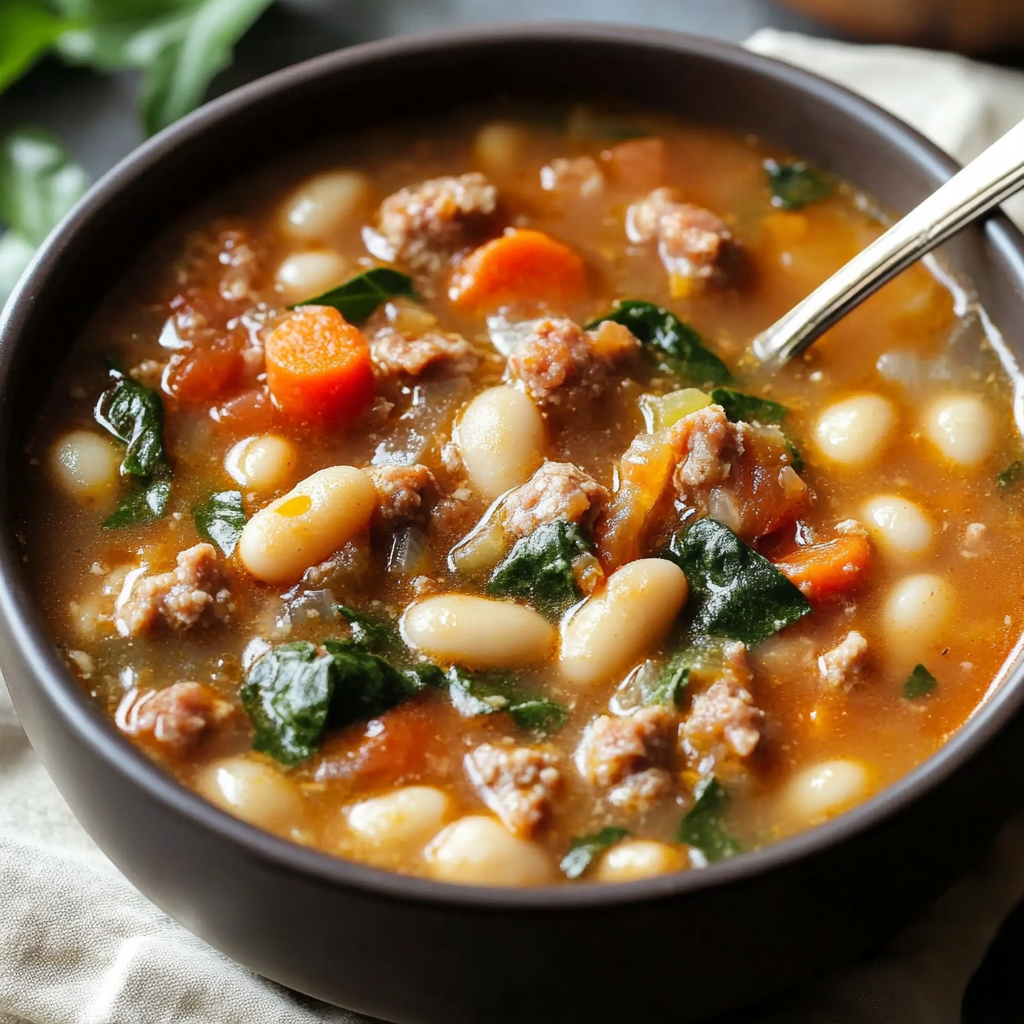 Tuscan-Style Italian Sausage and White Bean Soup