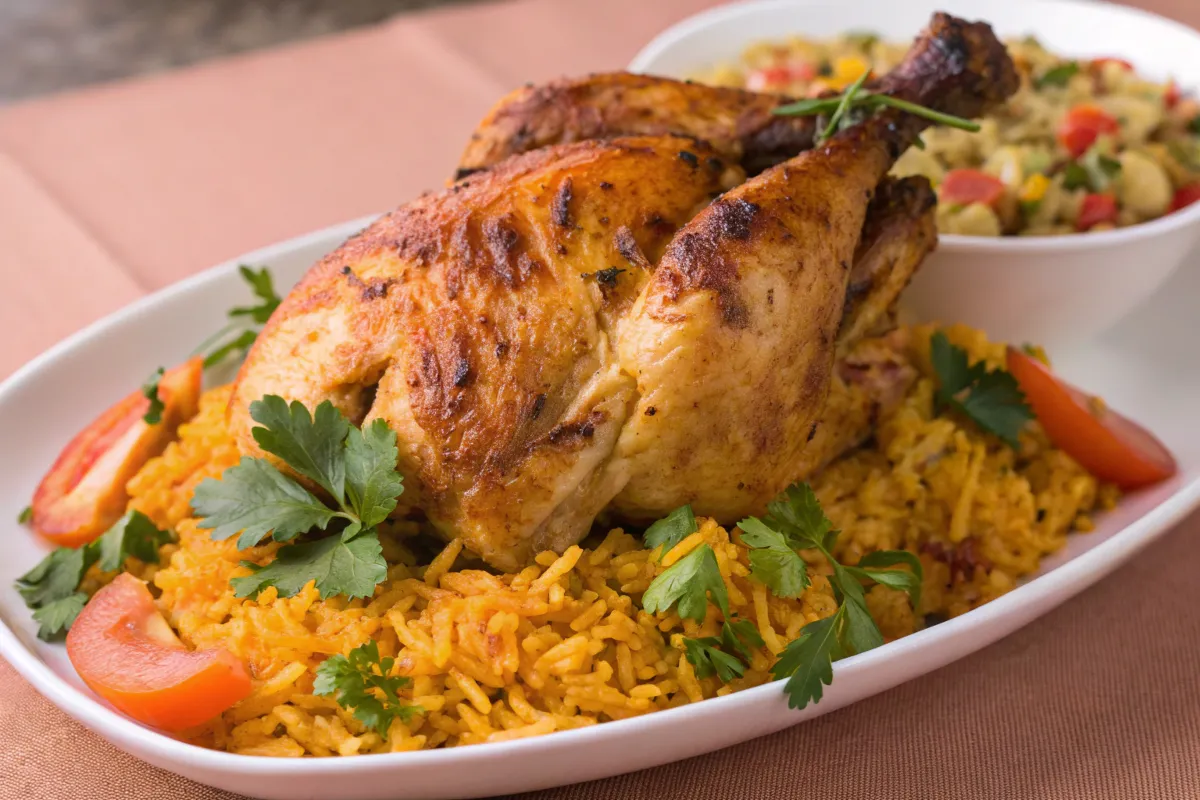 One-Pot Braised Chicken with Saffron Rice