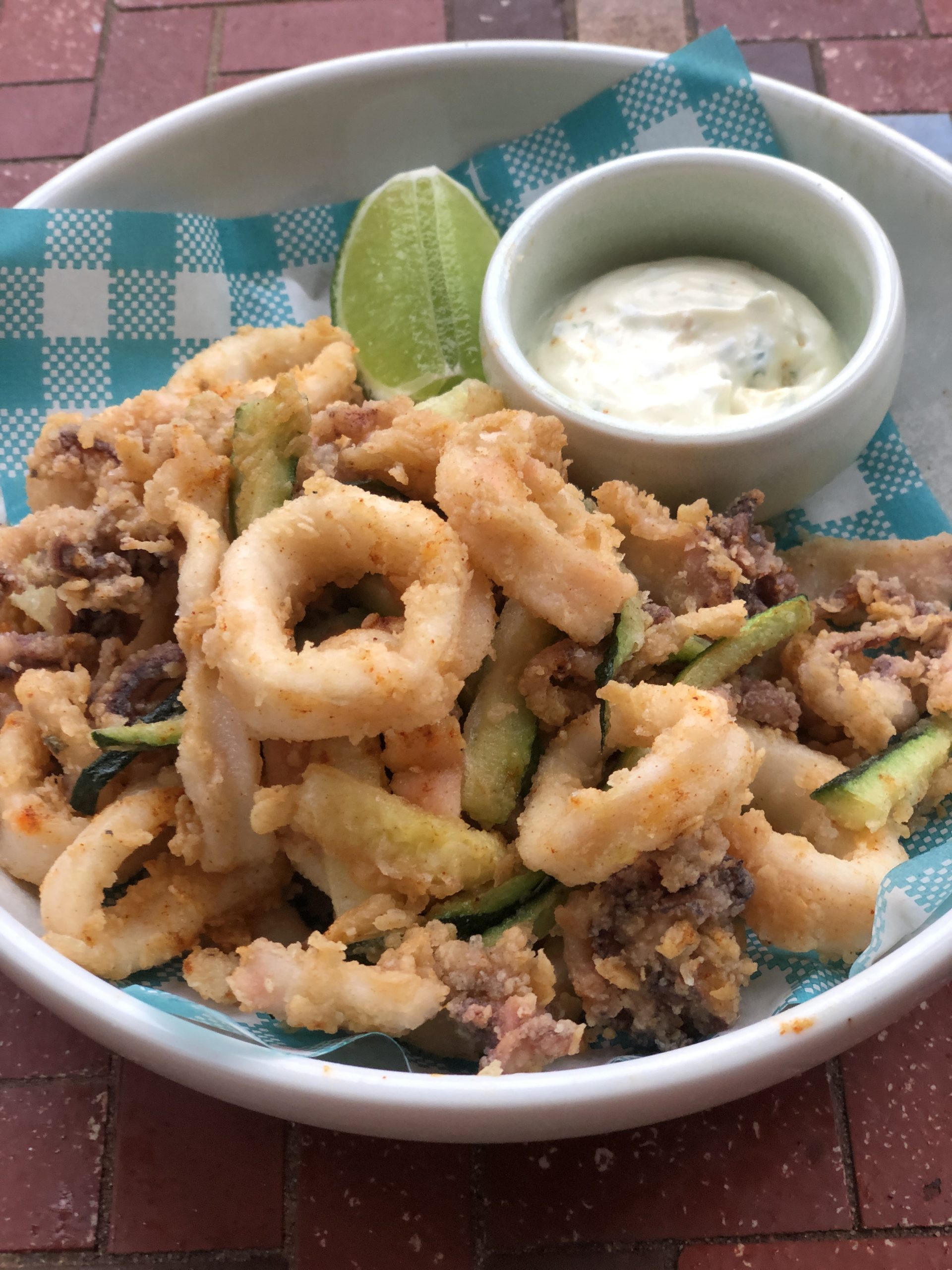 Tempura-Style Fried Calamari with Lemon Aioli