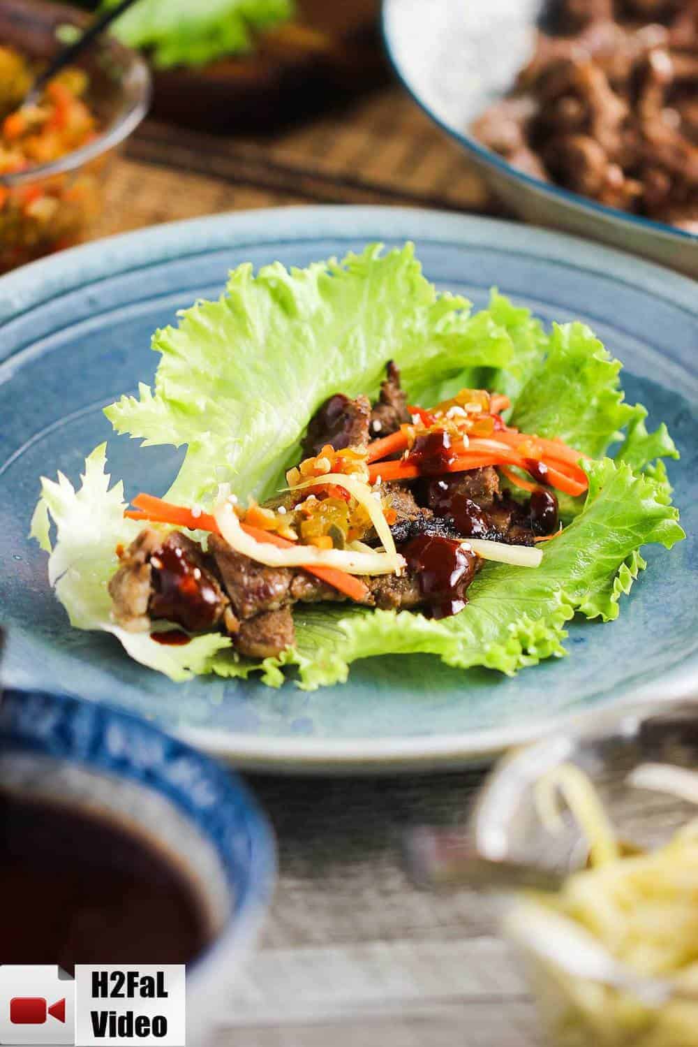 Instant Pot Korean Beef Bulgogi Lettuce Wraps