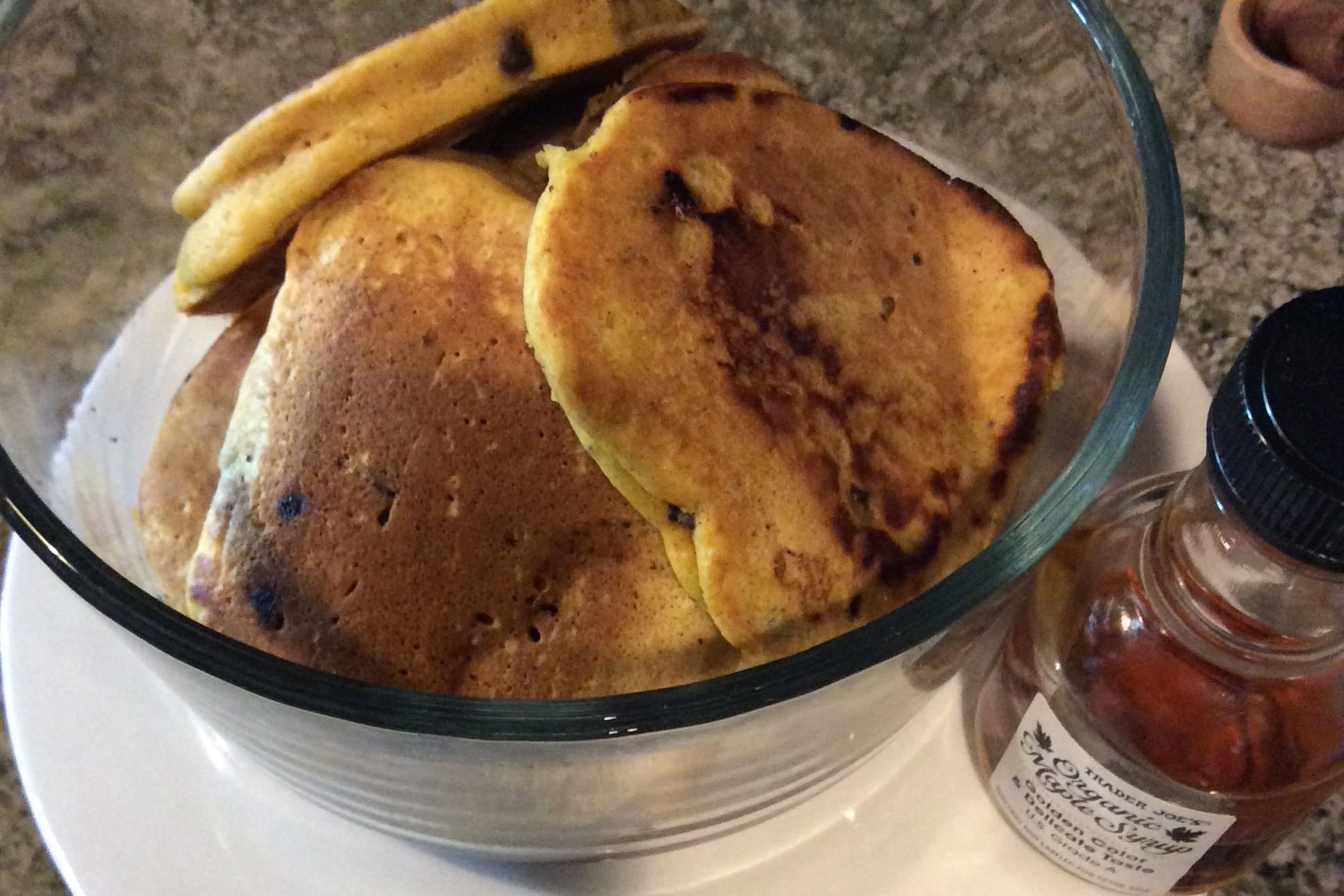 Pumpkin Spice Pancakes with Maple Butter Drizzle