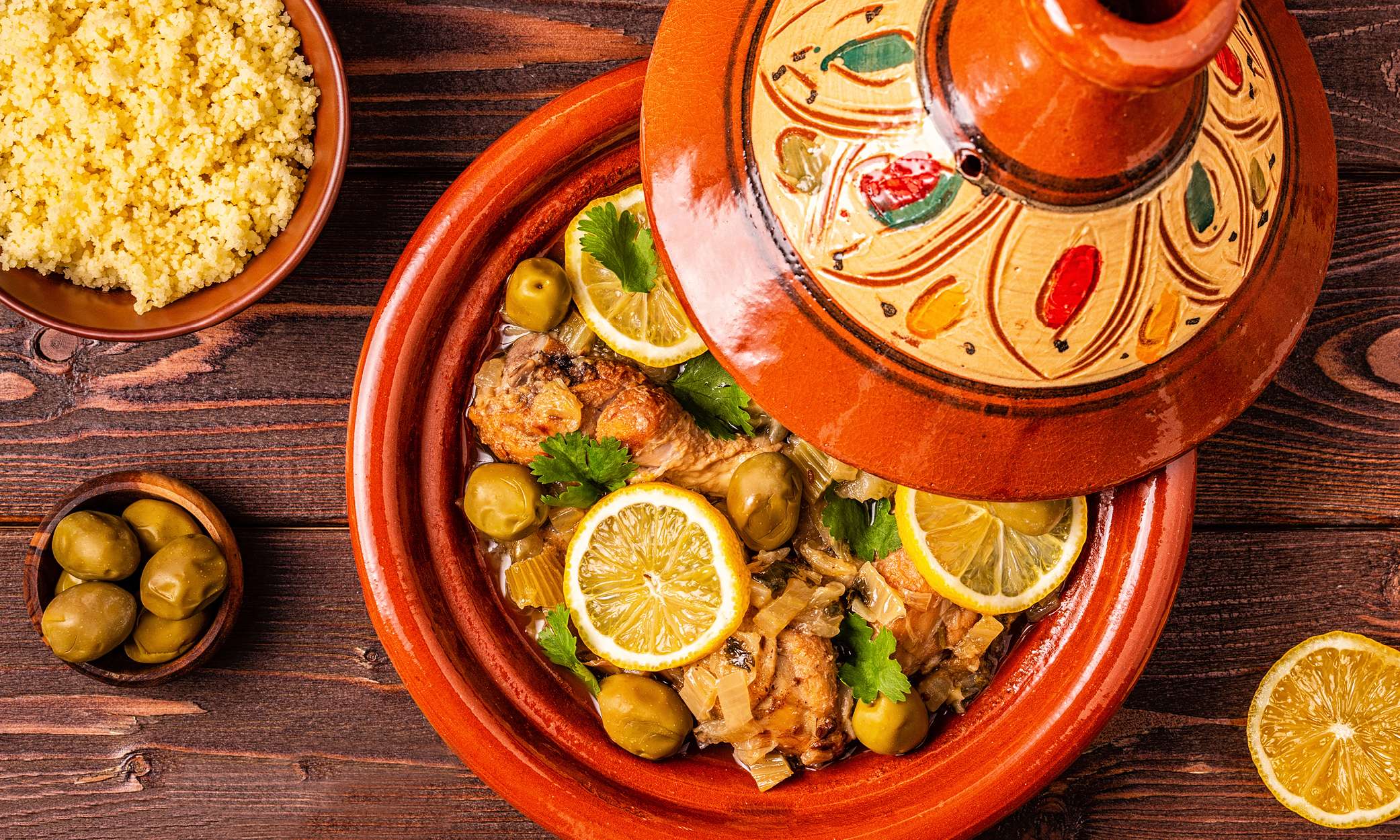 Pan-Roasted Chicken with Saffron and Green Olives