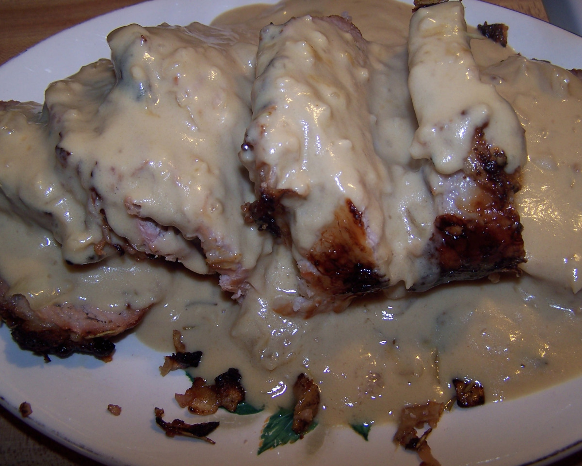 Slow-Roasted Pork Loin with Mustard and Rosemary