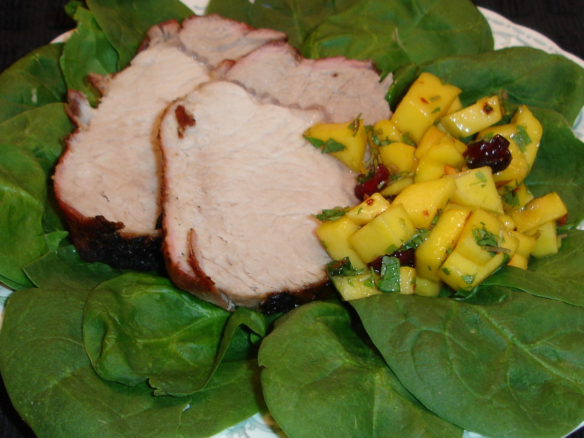 Rum-Glazed Pork Tenderloin with Mango Chutney