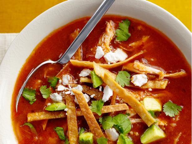 Spicy Pork Tortilla Soup with Roasted Vegetables